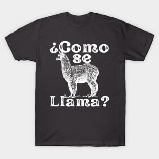 Como Se Llama Funny Vintage Style Spanish Language T-Shirt